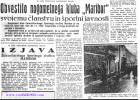 Obvestilo nogometnega kluba MARIBOR :: 12.12.1960